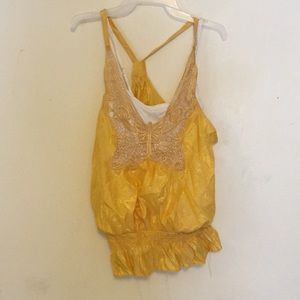 Rue21 yellow butterfly blouse